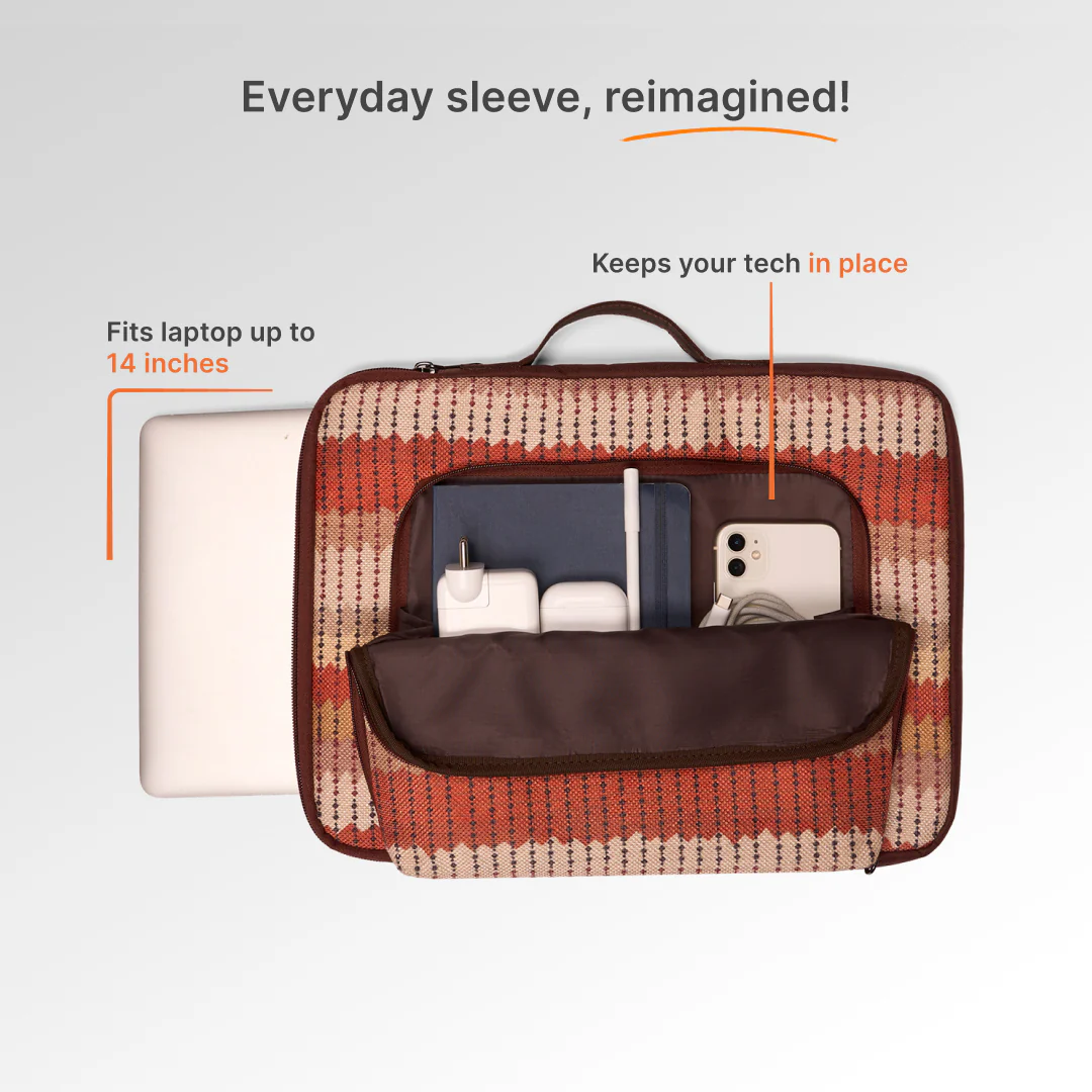 Cochin Cortado Signature Laptop Sleeve - 14inch (Brown) - Image 7