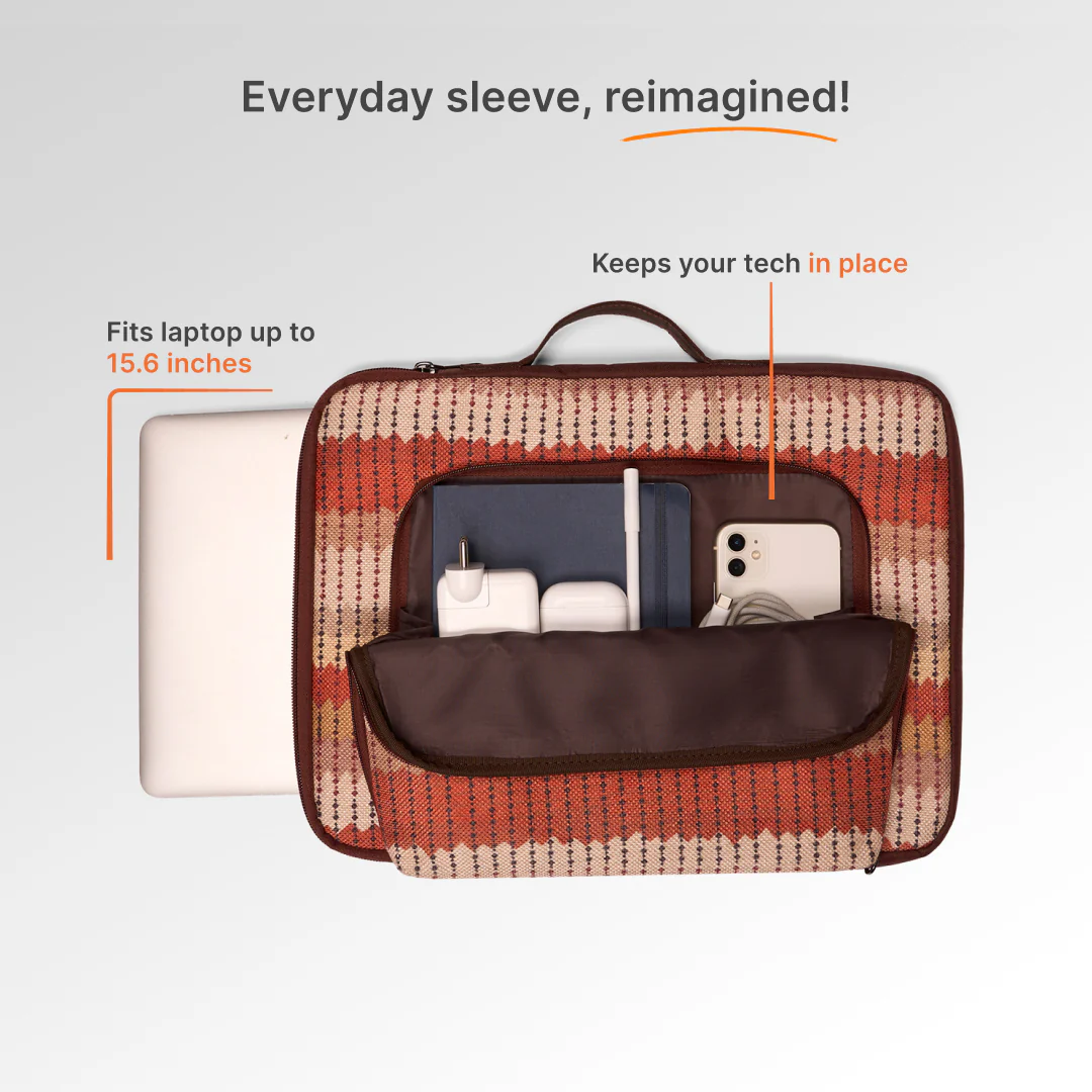 Cochin Cortado Signature Laptop Sleeve - 15.6inch (Brown) - Image 7