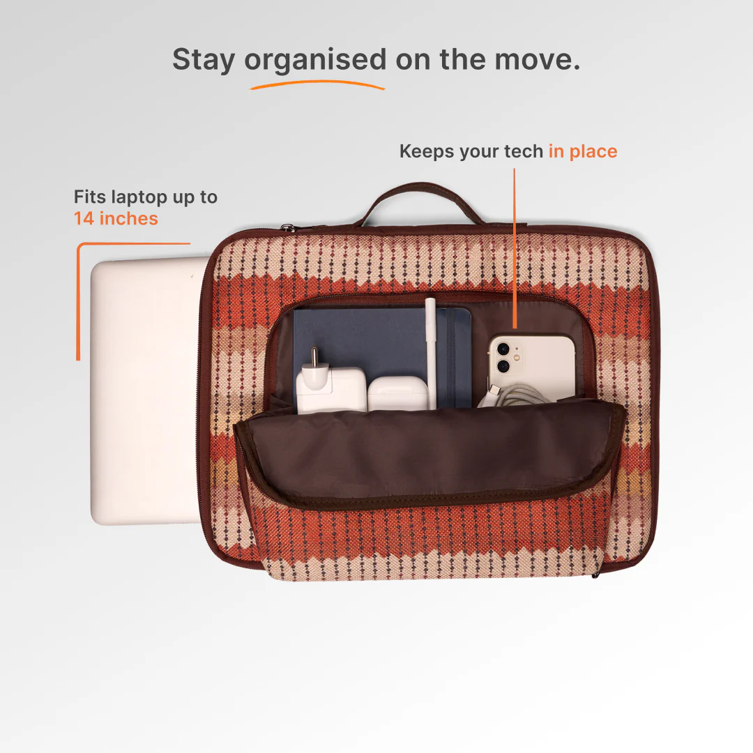 Cochin Cortado Urban Laptop Sleeve - 14inch (Brown) - Image 7