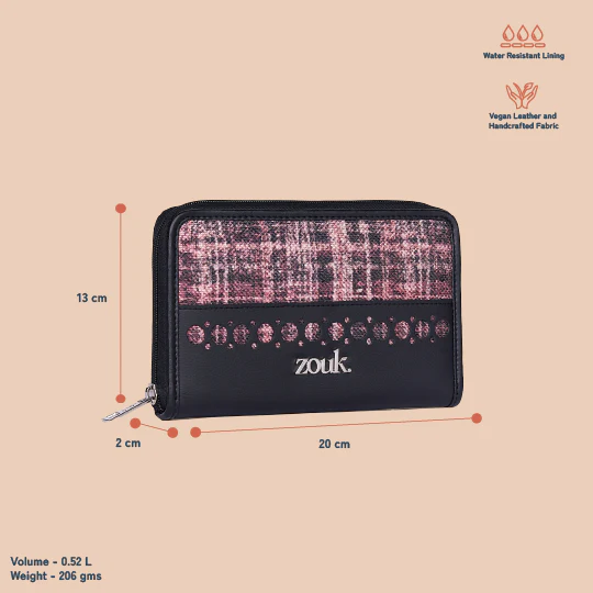 Eden Zipper Wallet - Cashmere Noir (Pink) - Image 4