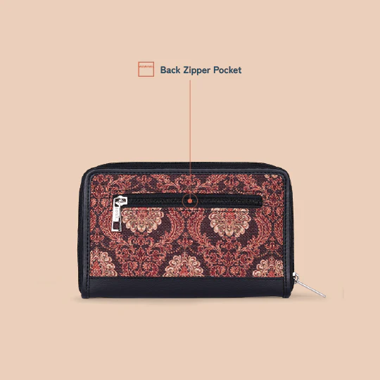 Eden Zipper Wallet - Jodhpur Damask - Image 3