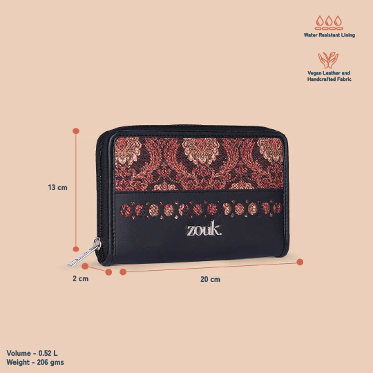Eden Zipper Wallet - Jodhpur Damask - Image 4