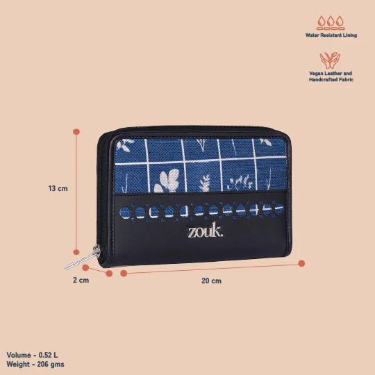 Eden Zipper Wallet - Lakshadweep Azure - Image 4