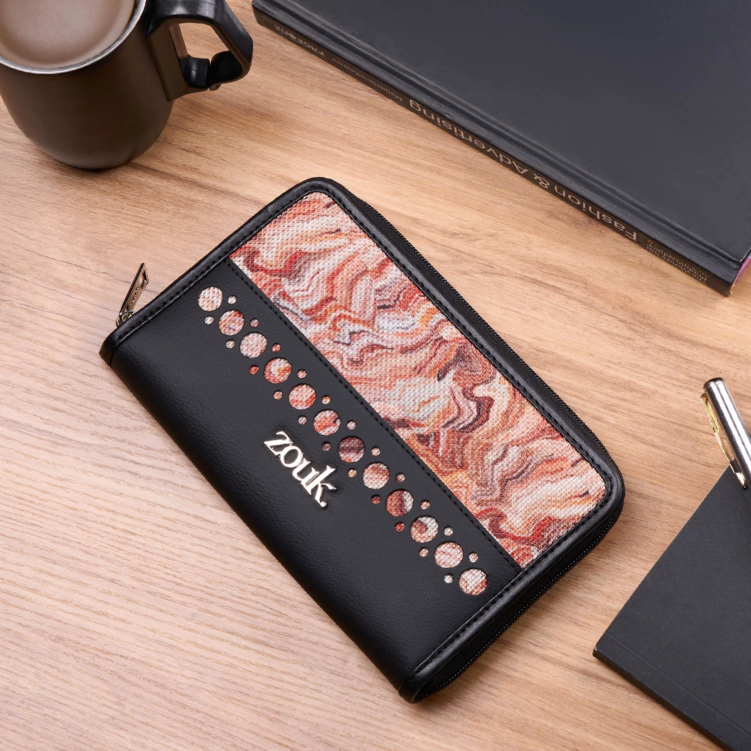 Eden Zipper Wallet - Nicobar Coral