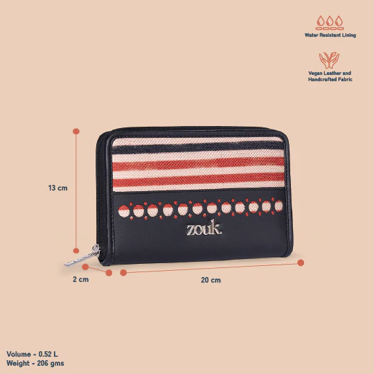 Eden Zipper Wallet - Qutub Stripes - Image 4