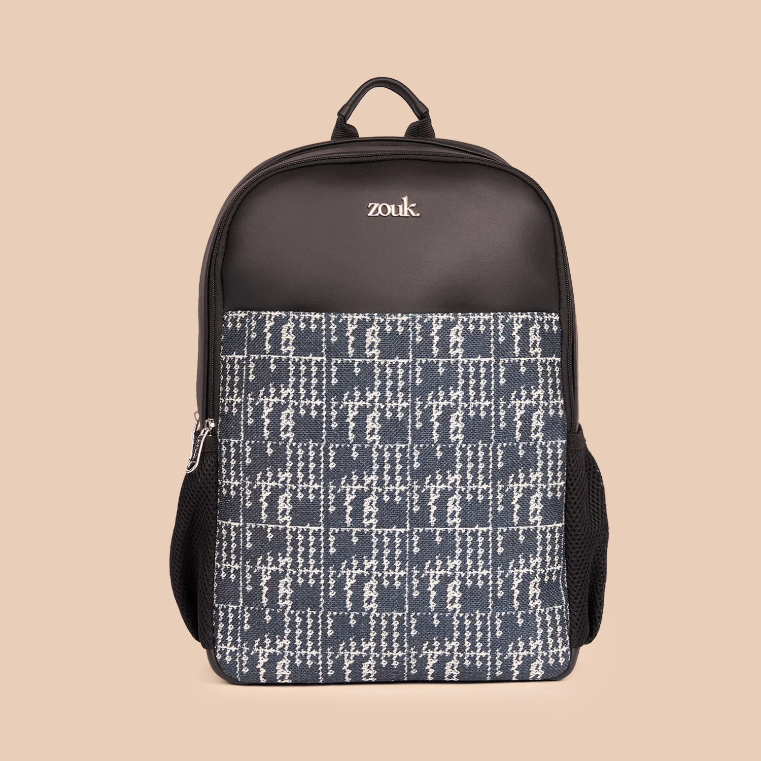 Madras Monochrome Men's Statement Backpack - Image 3