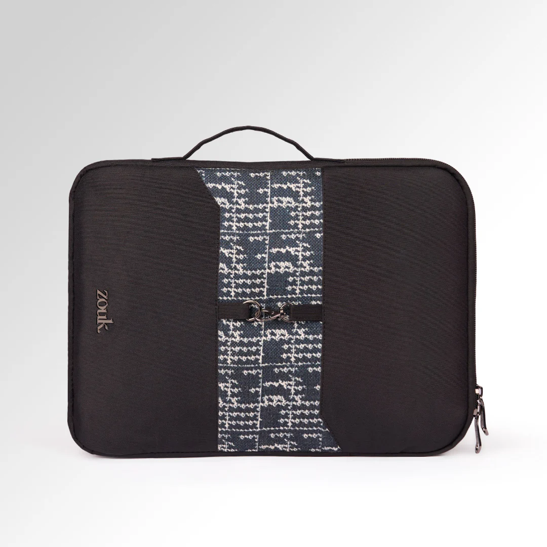 Madras Monochrome Signature Laptop Sleeve - 14inch (Black) - Image 3
