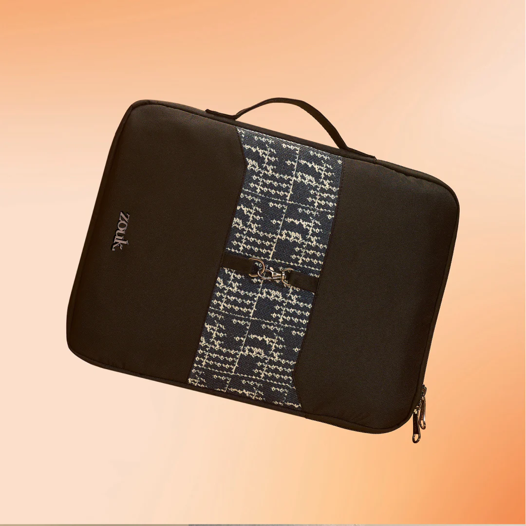Madras Monochrome Signature Laptop Sleeve - 15.6inch (Black) - Image 2