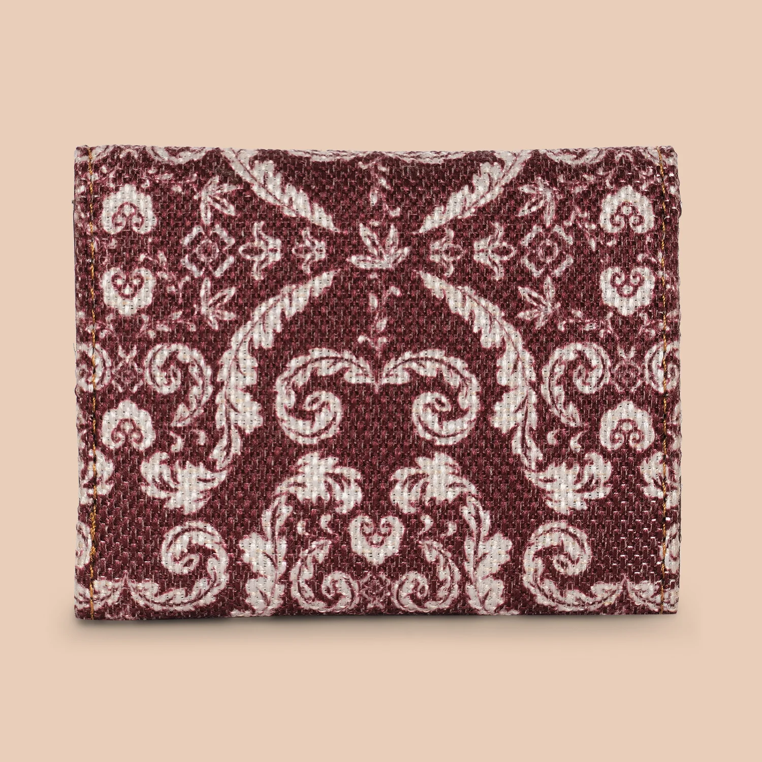 Falaknuma Brown Jaali Trifold Wallet - Image 2