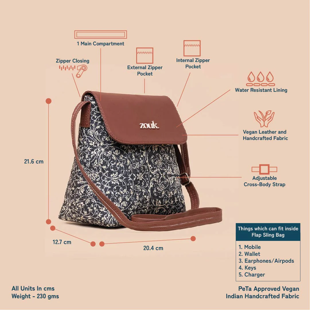 Lattice Lace Flap Sling Bag - Image 5