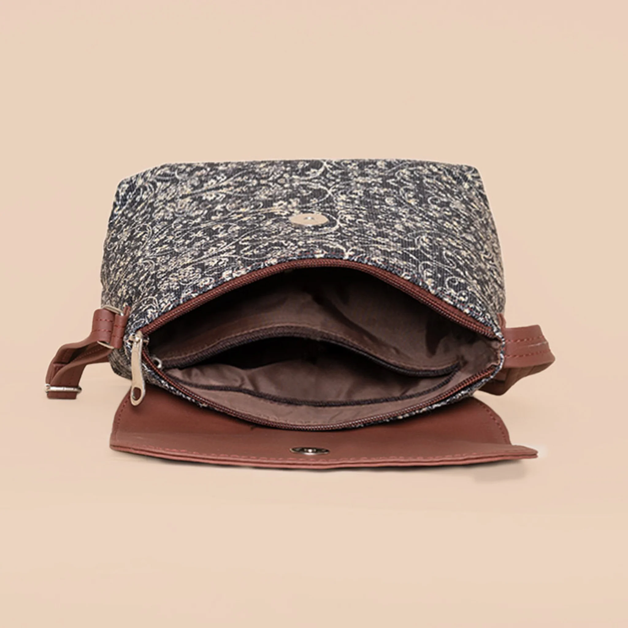 Lattice Lace Flap Sling Bag - Image 6