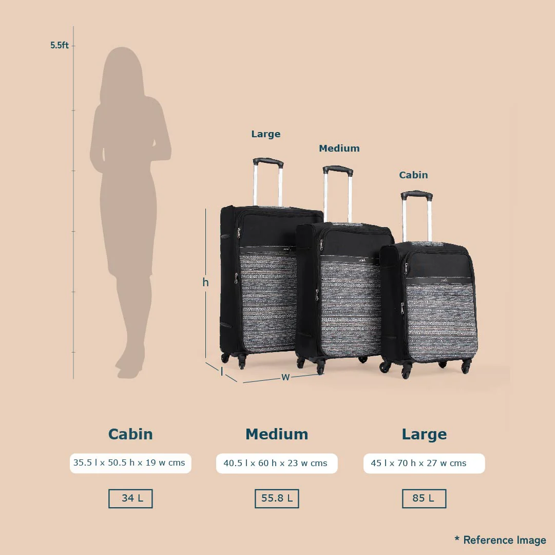 FloMotif Avasa Trolley Bag (Black) - Image 3