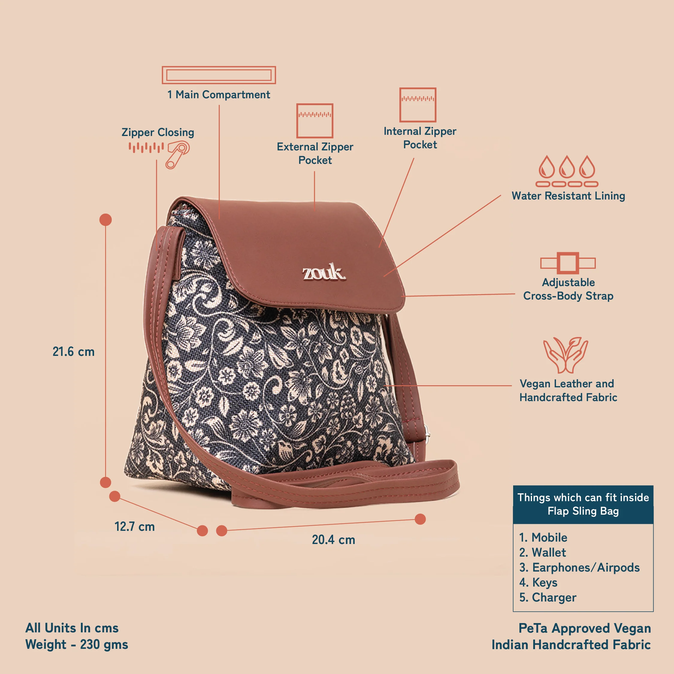 FloMotif Flap Sling Bag - Image 4