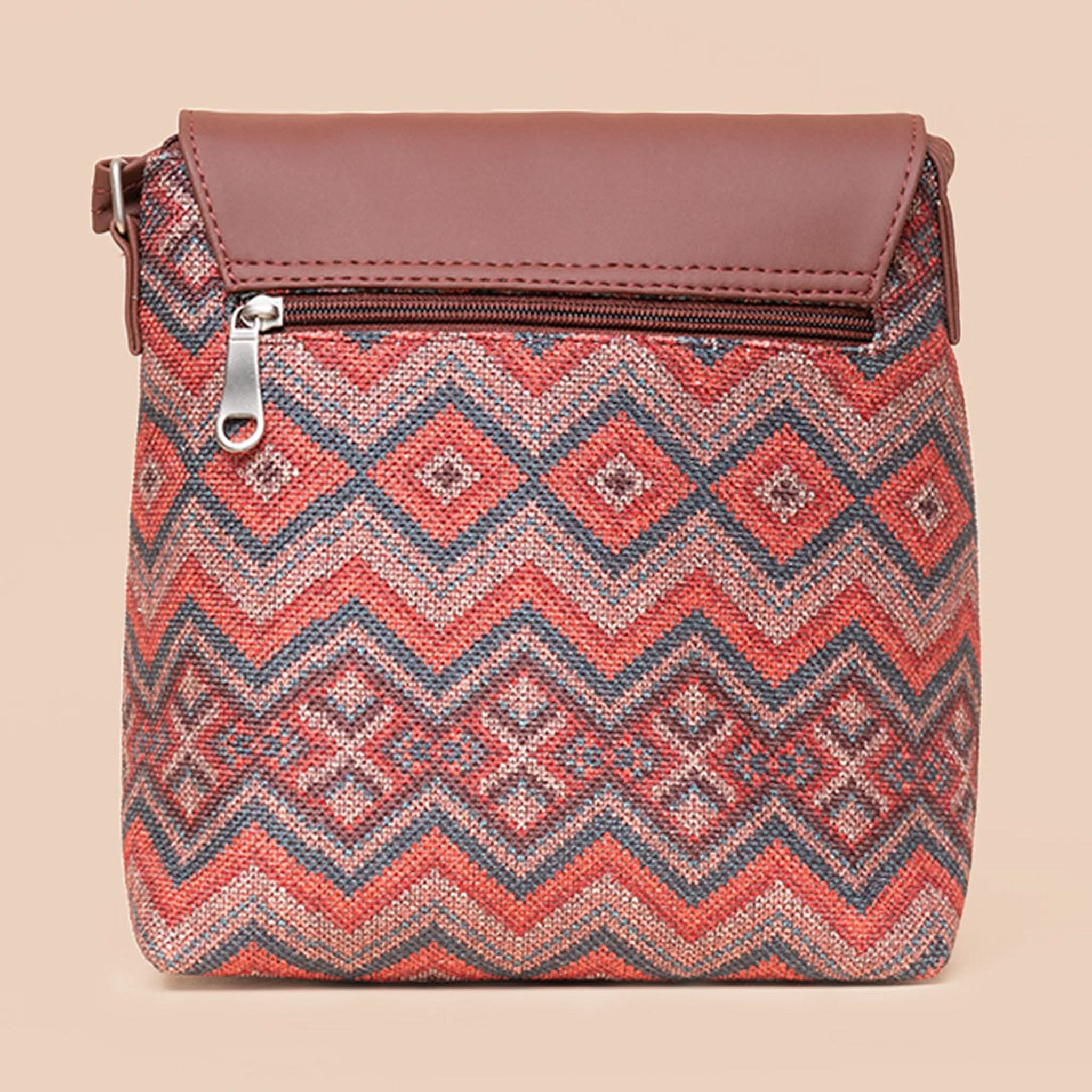 FloMotif & Gwalior Weaves - Women's Work Bag & Flap Sling Bag Combo - Image 7