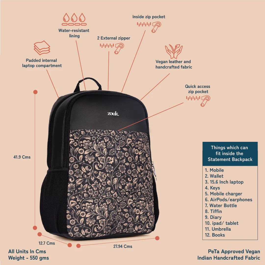 FloMotif Raahi Trolley x FloMotif Statement Backpack - Image 9