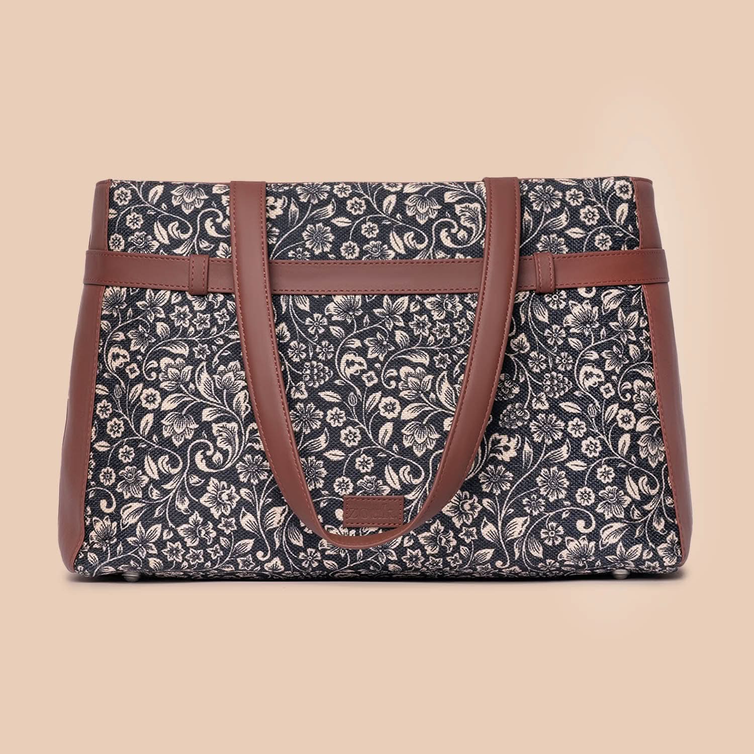 FloMotif & Royal Indian Peacock Motif - Statement Office Bag & U-Shaped Sling Bag Comb - Image 2