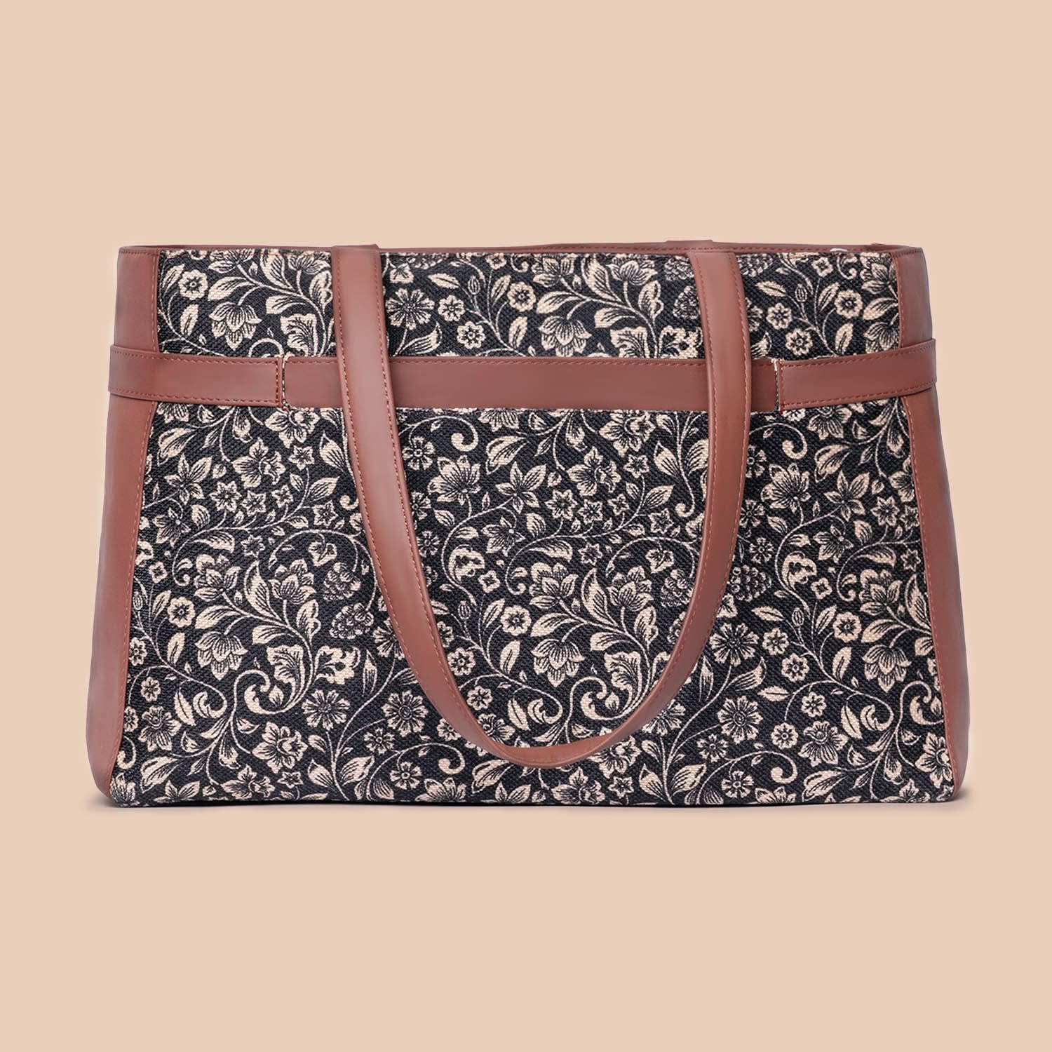FloMotif & Royal Indian Peacock Motif - Statement Office Bag & U-Shaped Sling Bag Comb - Image 3