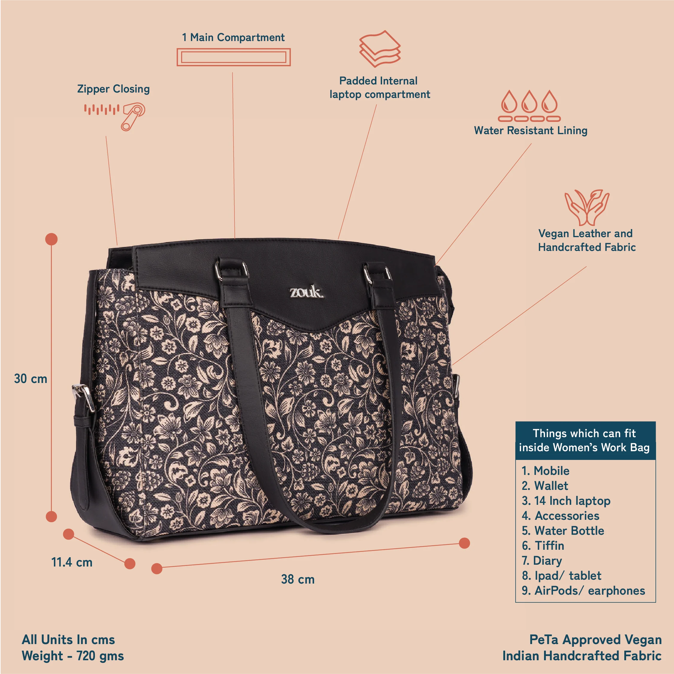 FloMotif Women's Work Bag - Image 5
