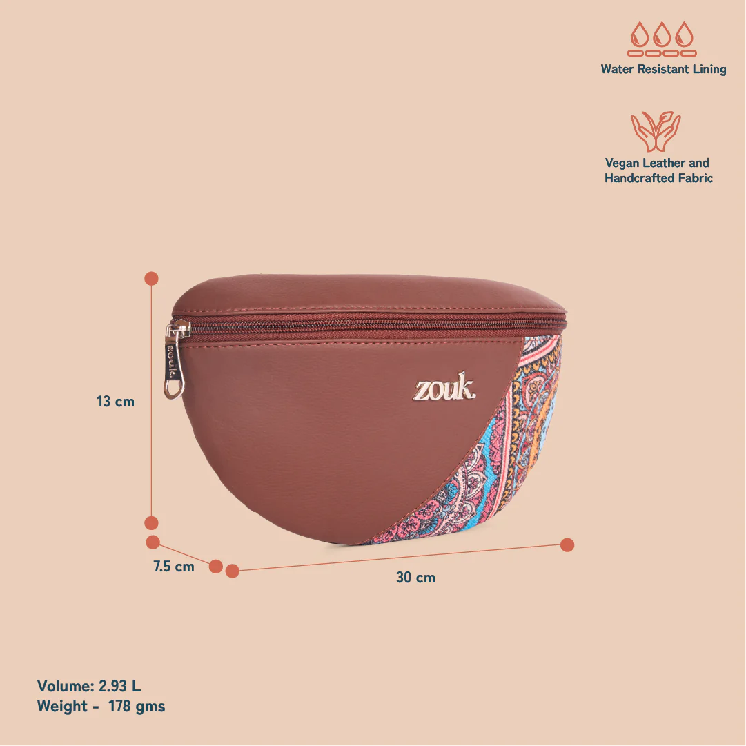 Freya Fanny Pack - Multicolor Mandala Print - Image 4