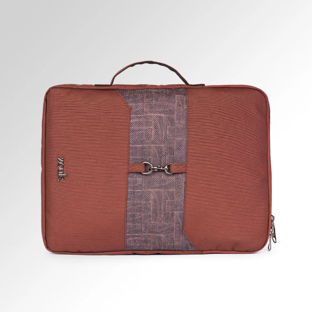 Golkonda Brass Signature Laptop Sleeve - 14inch (Brown) - Image 7