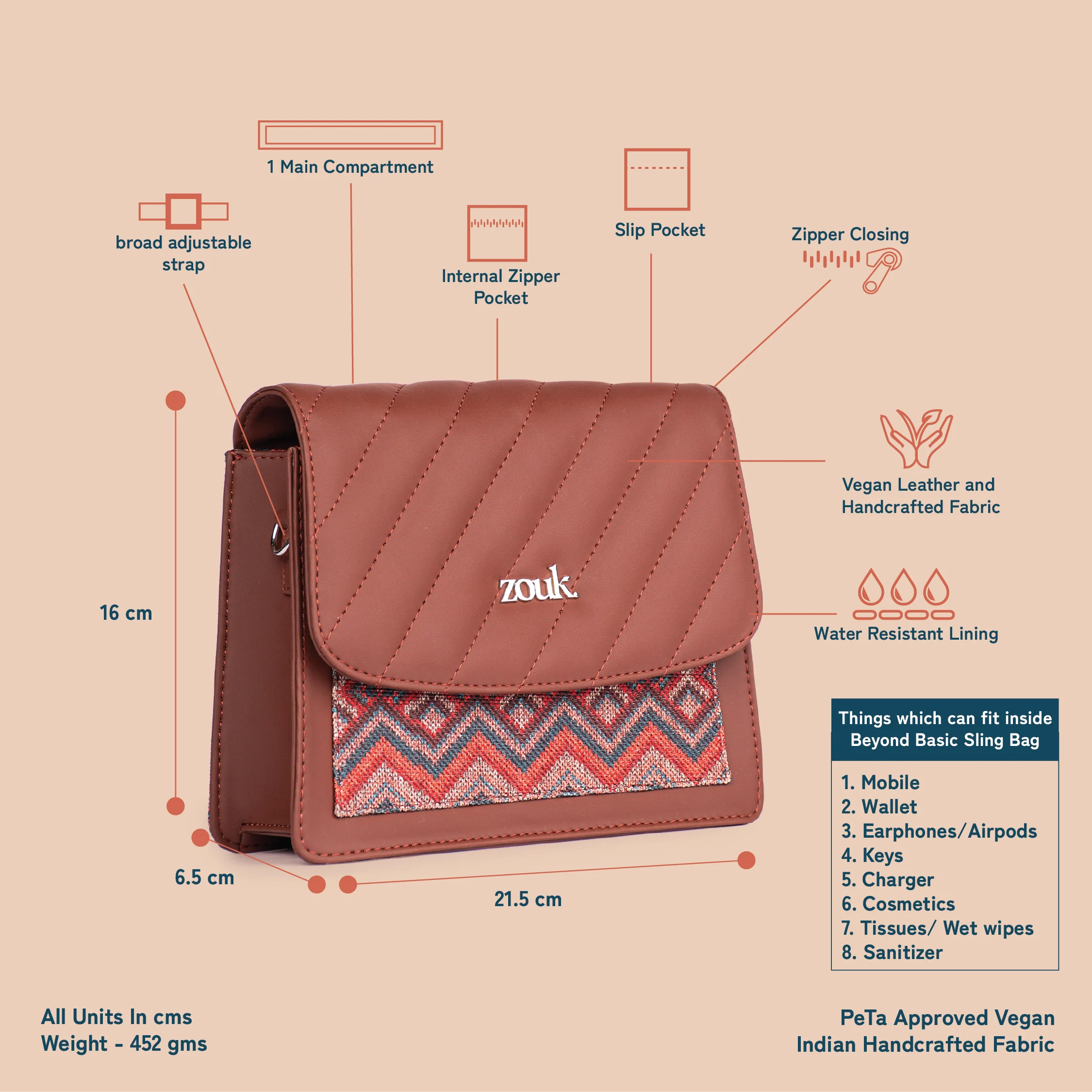 Gwalior Weaves Beyond Basic Sling Bag - Image 5