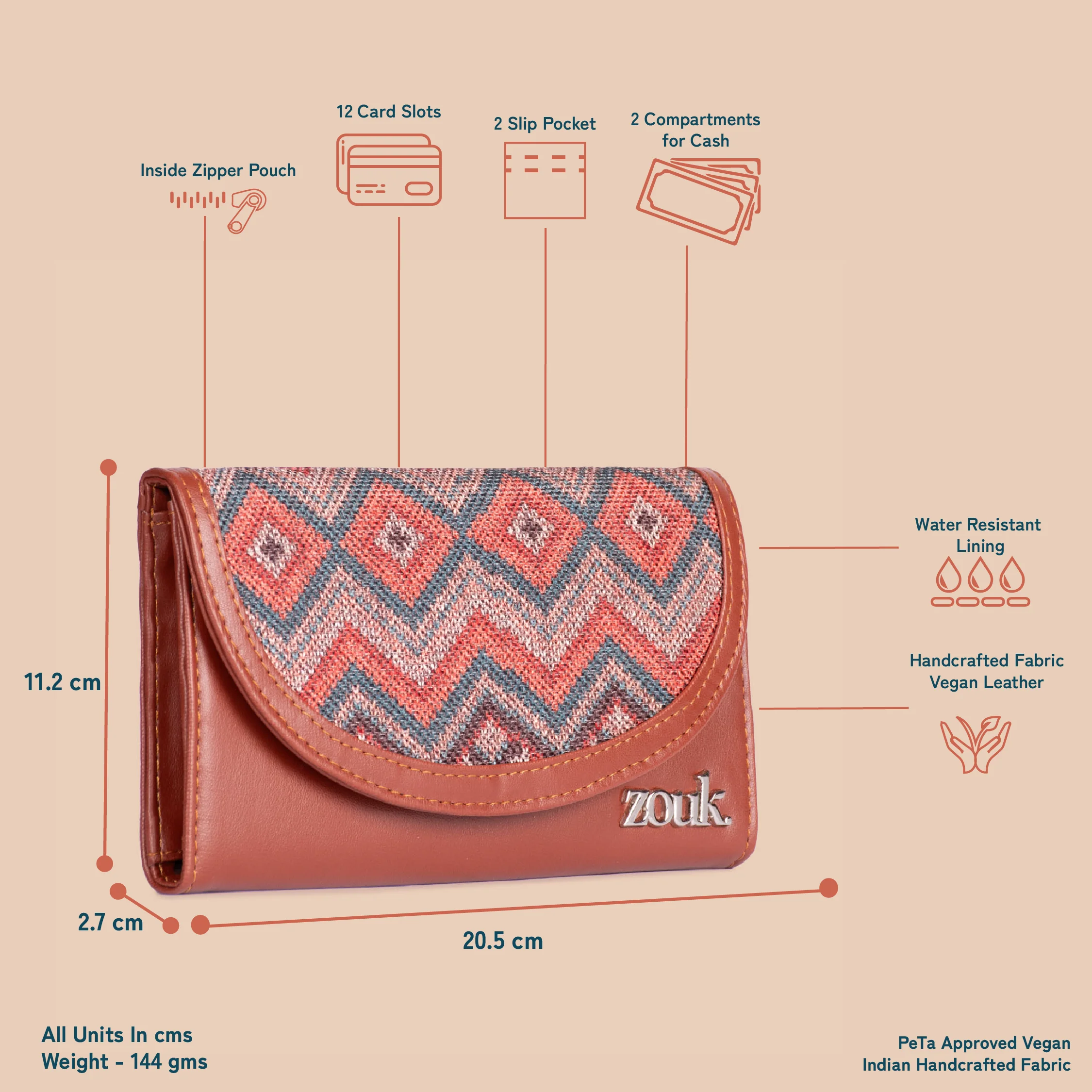 Gwalior Weaves Kyra Flap Wallet - Image 4