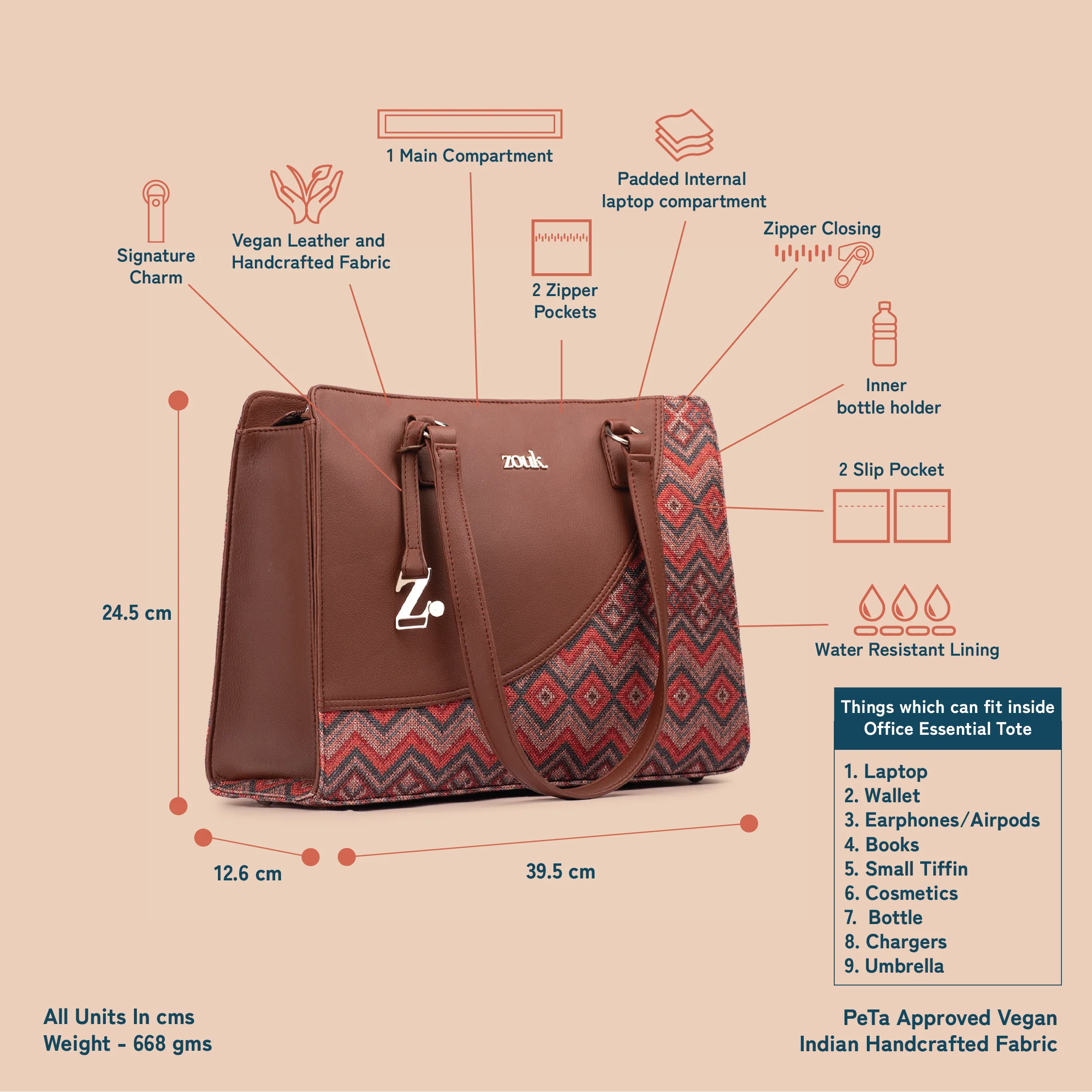 Gwalior Weaves Office Essential Bag - Image 5