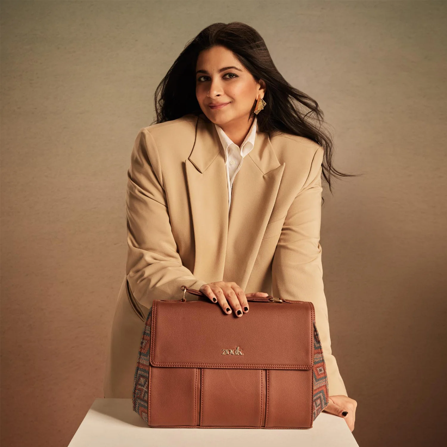 Rhea Kapoor Satchel Bag - Gwalior Weaves - Image 2