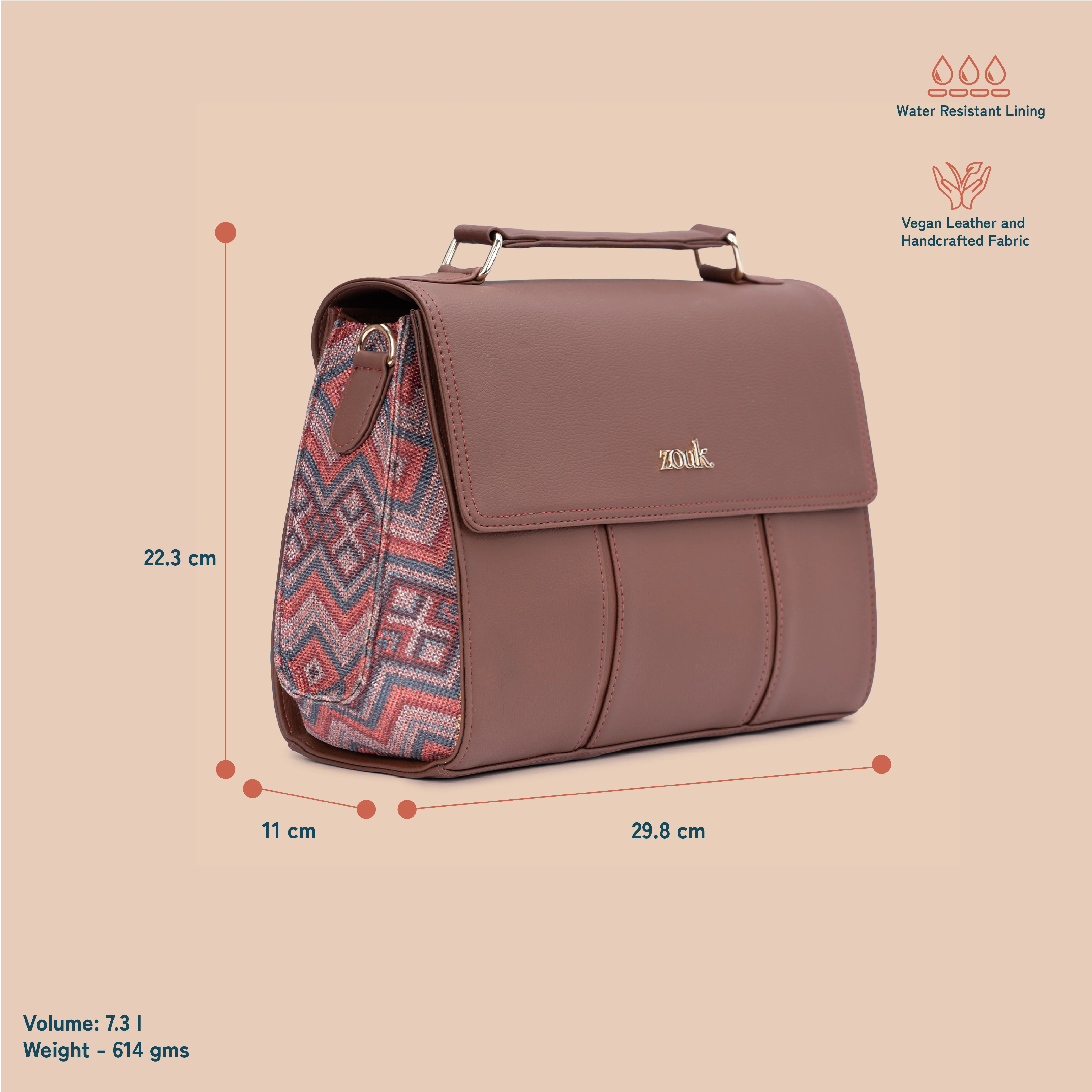 Rhea Kapoor Satchel Bag - Gwalior Weaves - Image 5