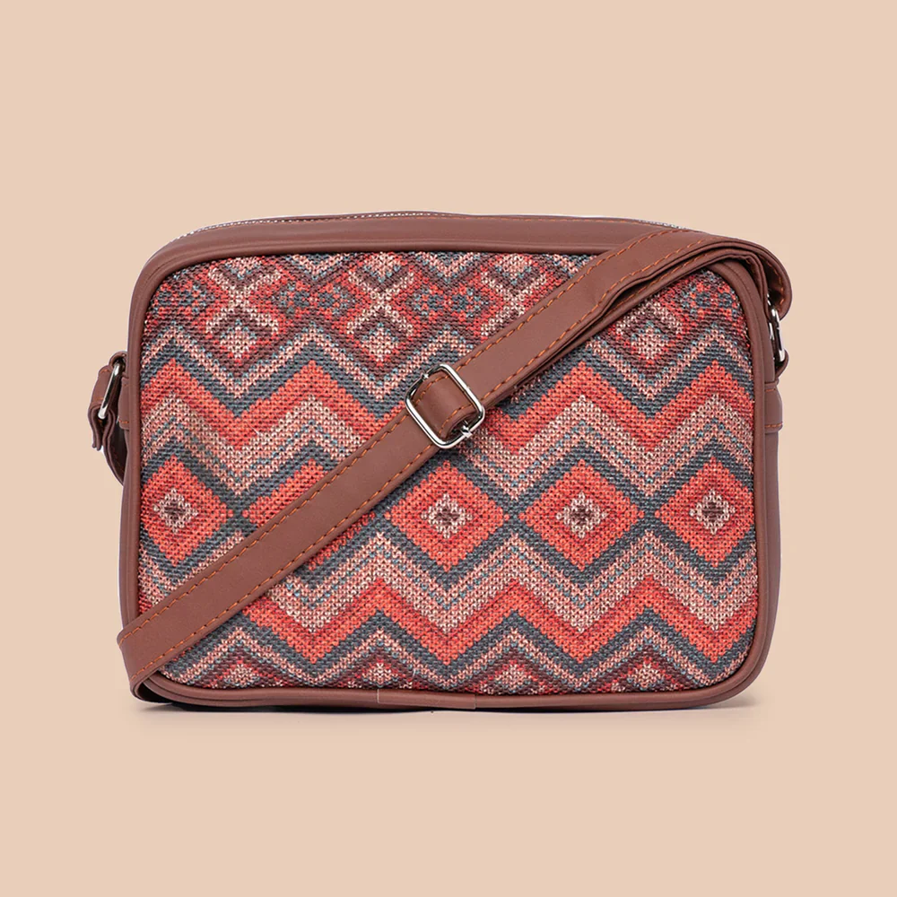 Gwalior Weaves Sling Bag and Chain Wallet (CFC) Combo - Image 2