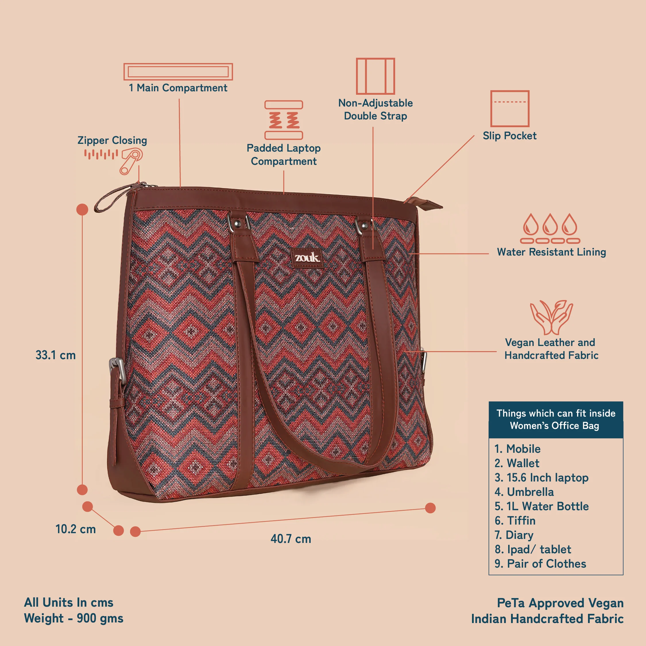 Gwalior Weaves Women's Office Bag - Image 5