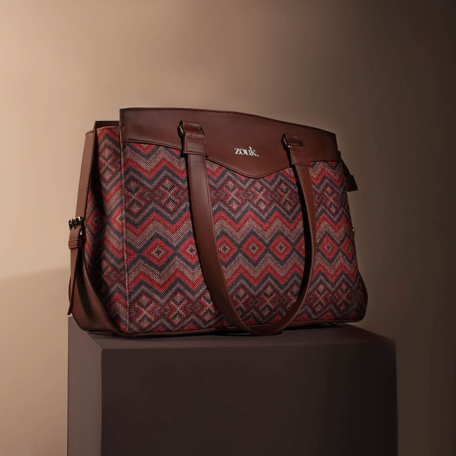 Gwalior Weaves Women's Work Bag Brown