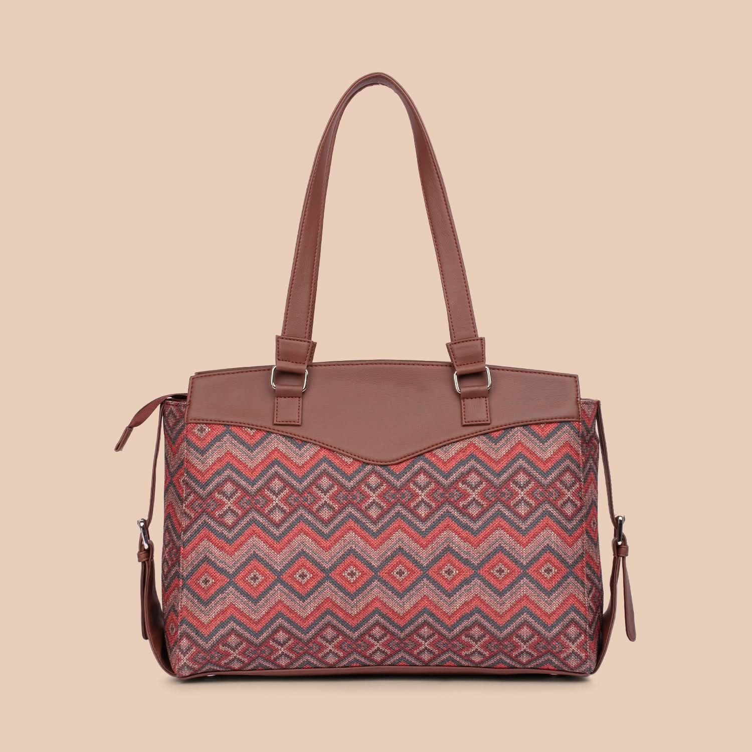 Gwalior Weaves Women's Work Bag Brown - Image 3