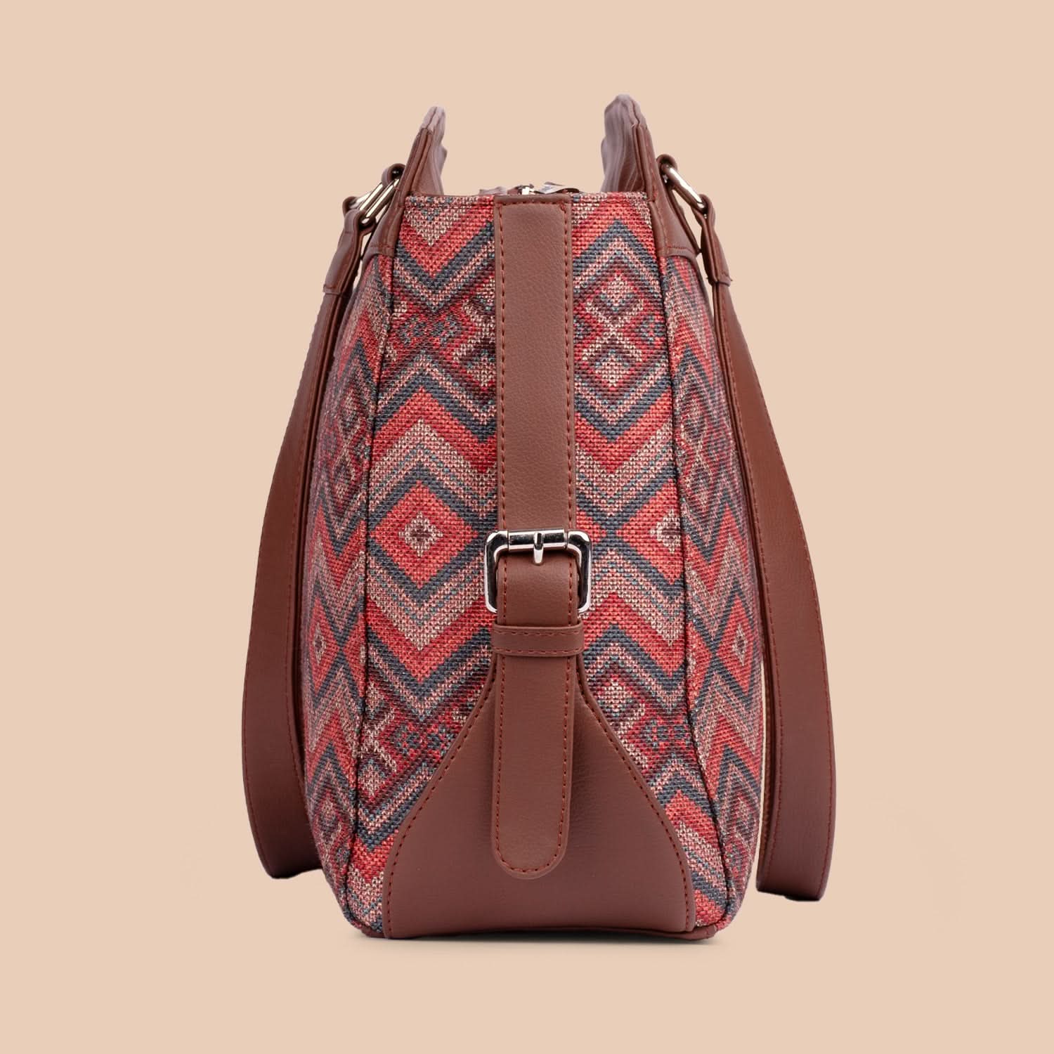 Gwalior Weaves Women's Work Bag Brown - Image 8