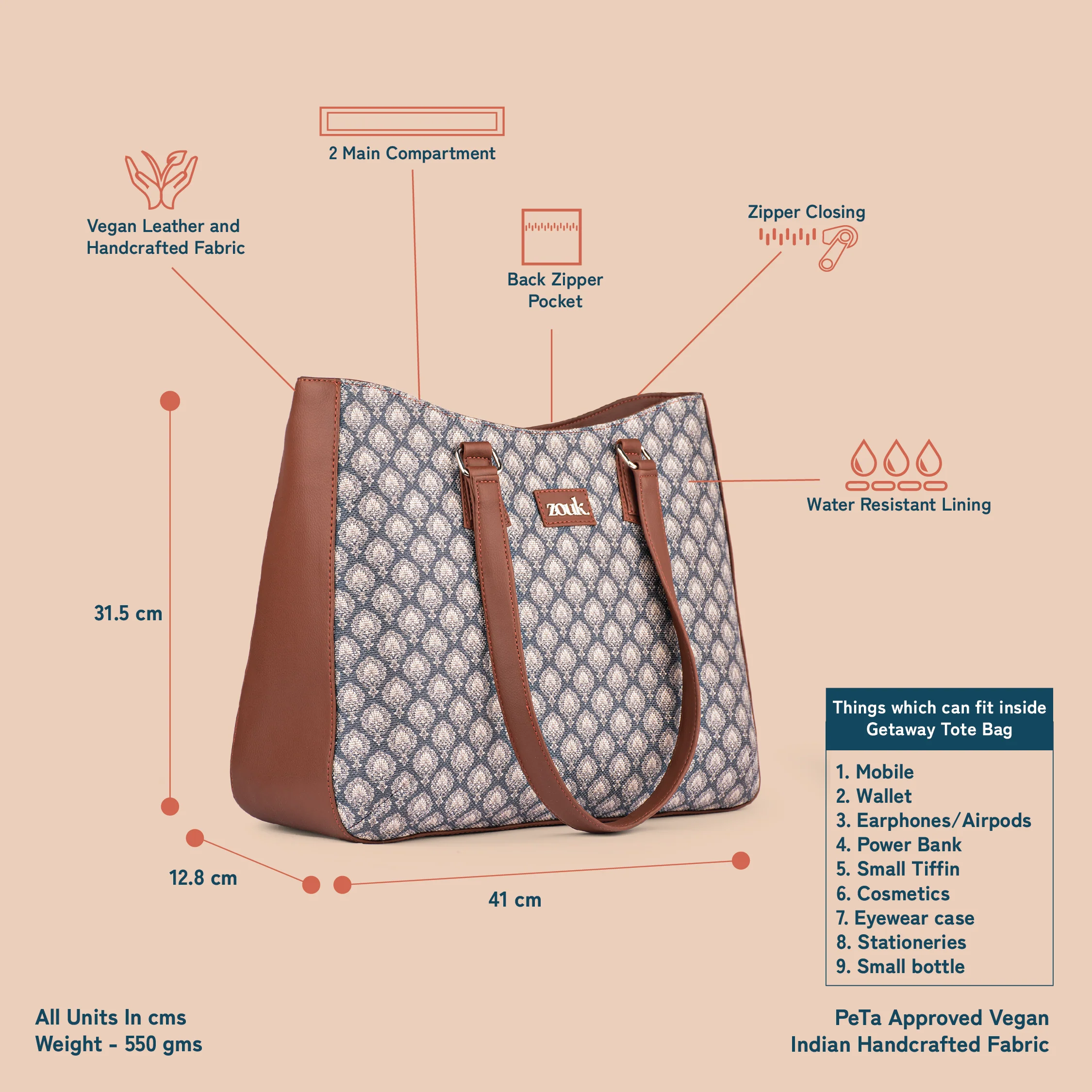 Hampi Sculpt Getaway Handbag - Image 5