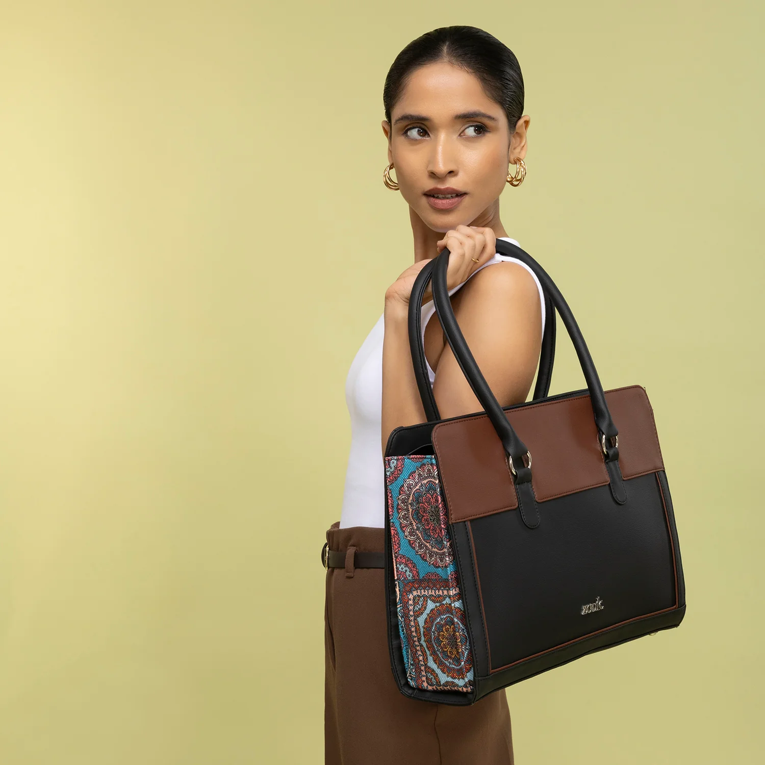 Hannah Office Bag - Multicolor Mandala Print - Image 2