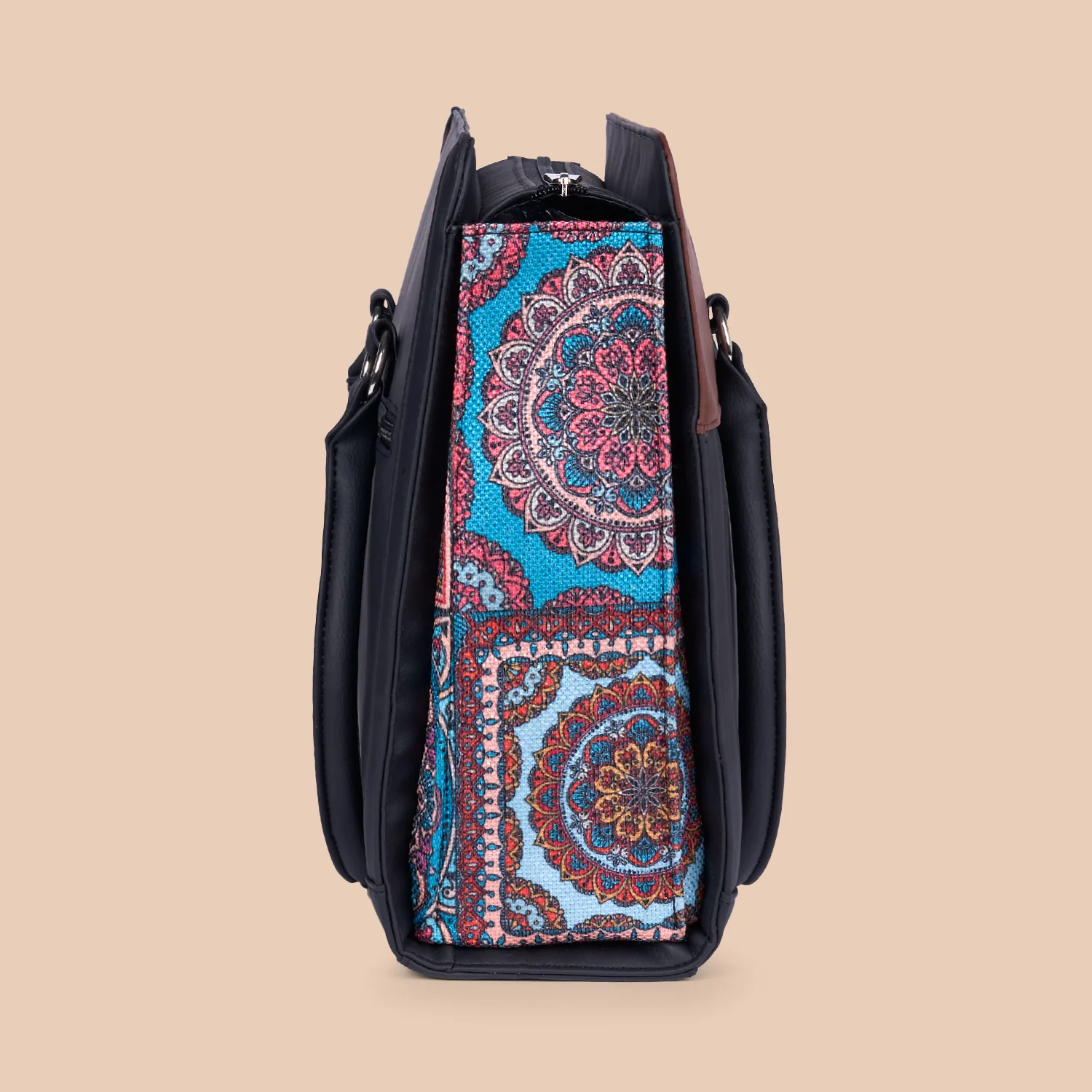 Hannah Office Bag - Multicolor Mandala Print - Image 9