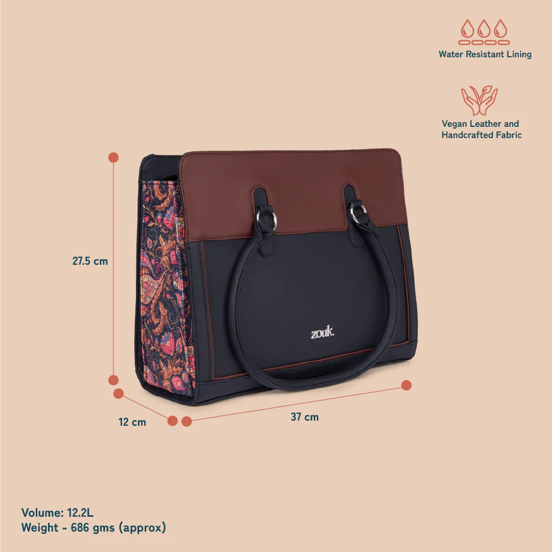 Hannah Office Bag - Paisley Print - Image 5