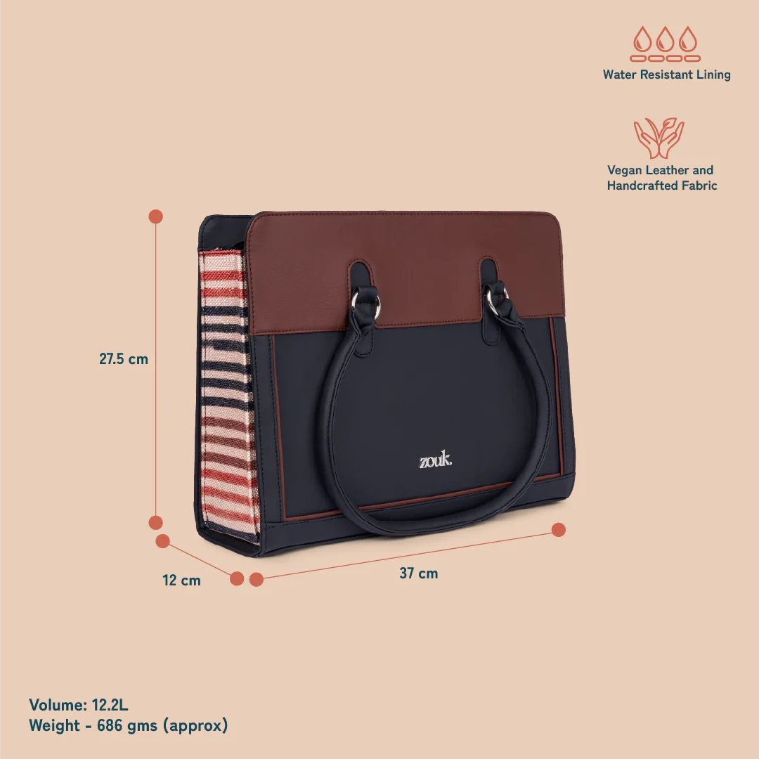 Hannah Office Bag - Qutub Stripes - Image 6