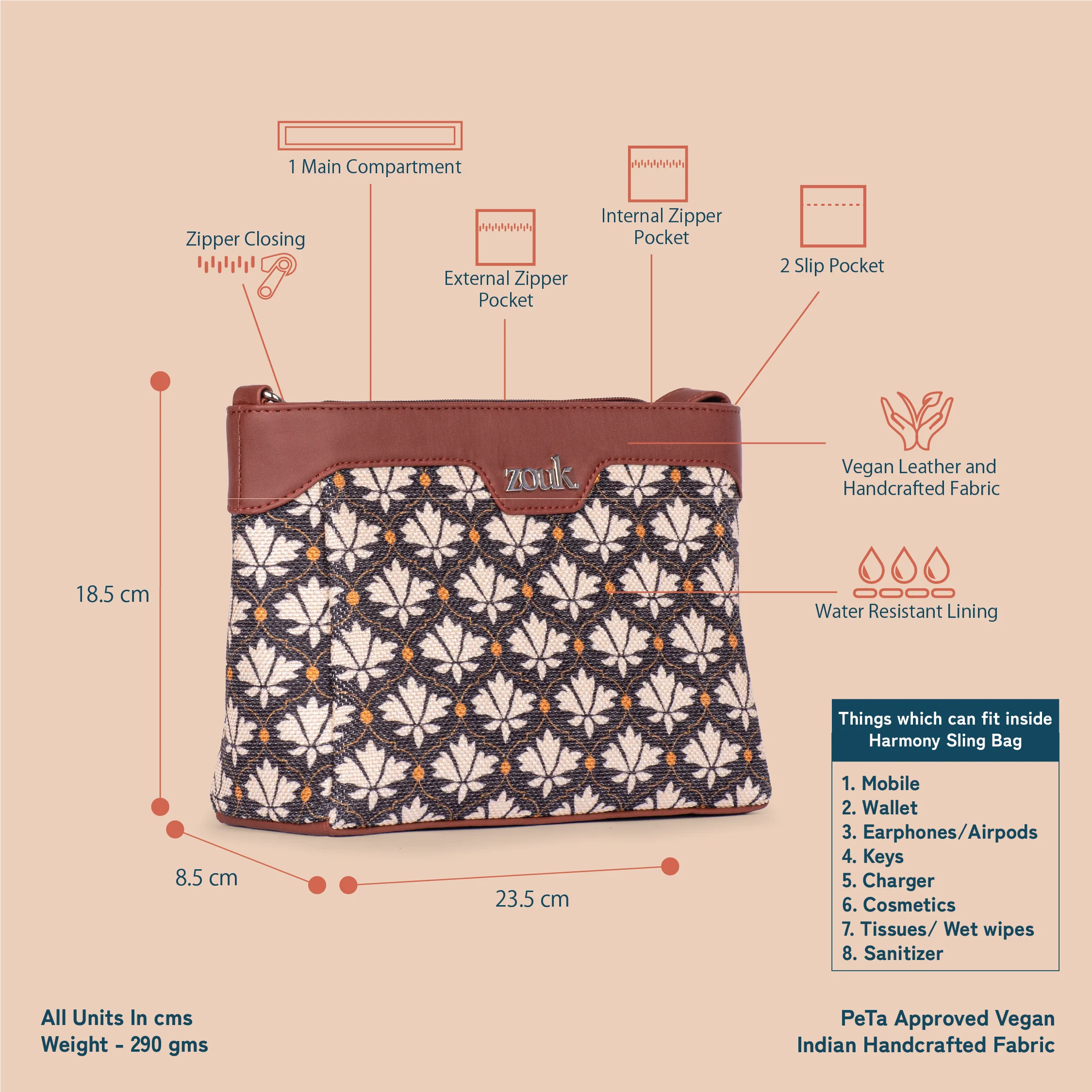 Bidri Kaiser Harmony Sling Bag - Image 4