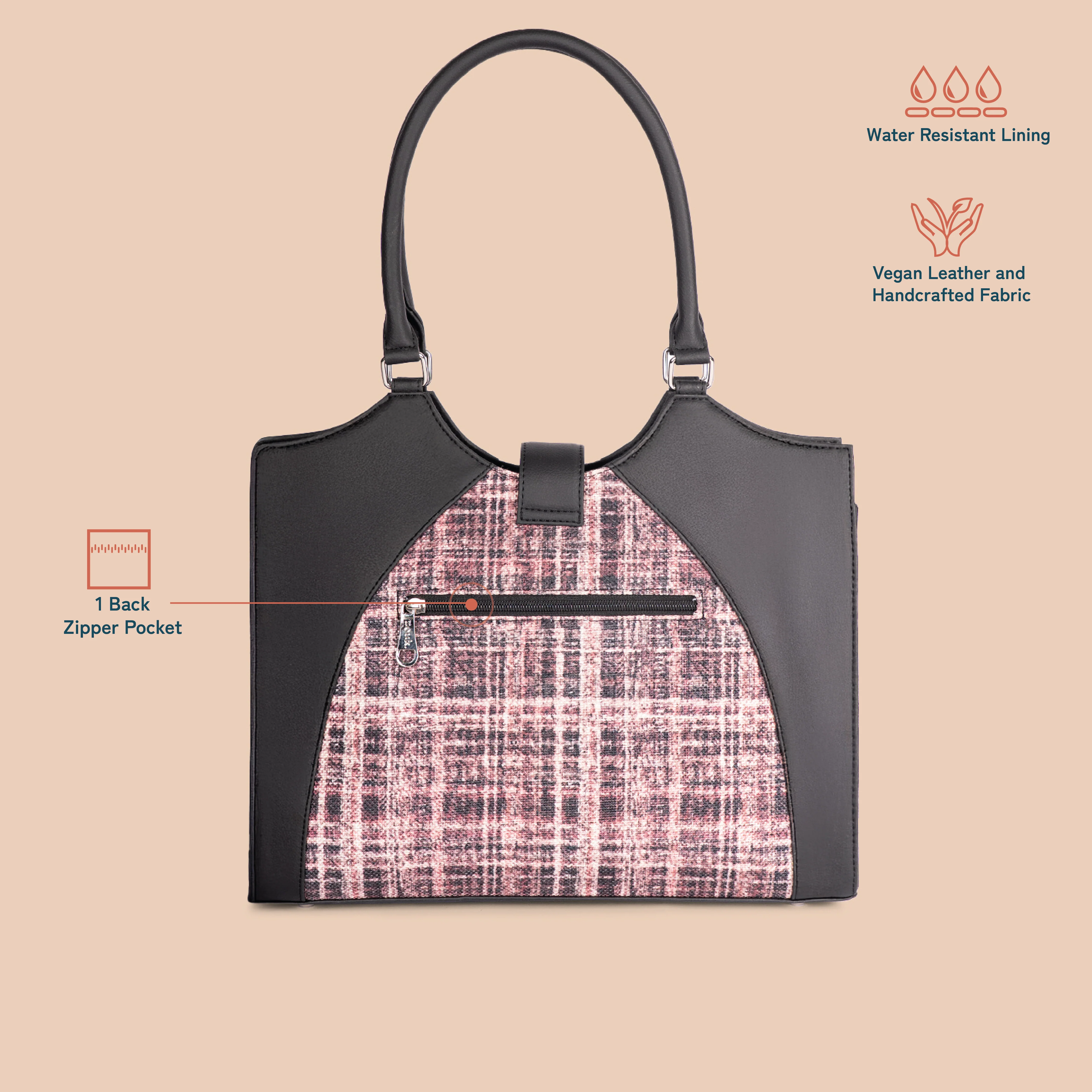 Harriet Office Bag - Cashmere Noir (Pink) - Image 4