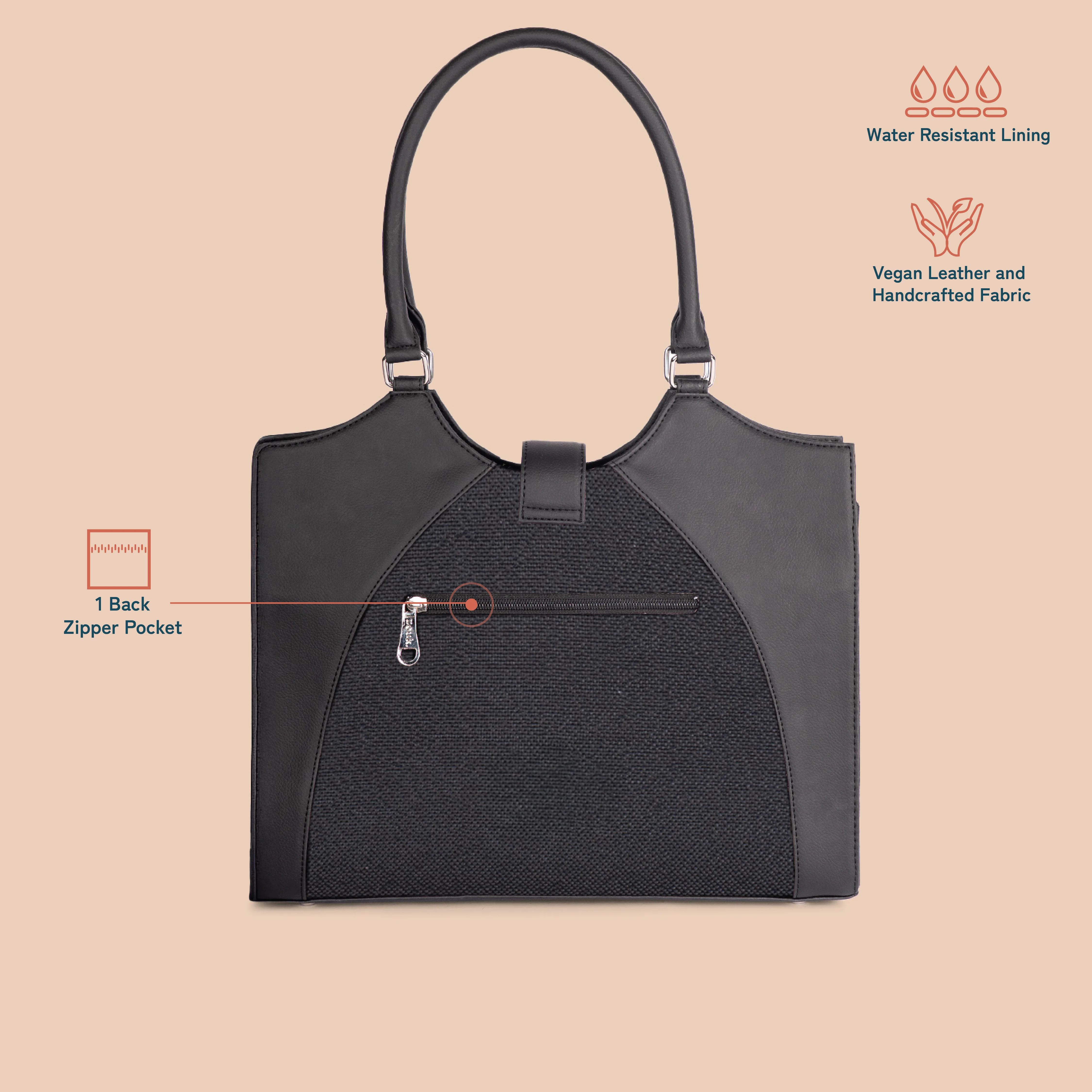 Harriet Office Bag - Jet Black - Image 3