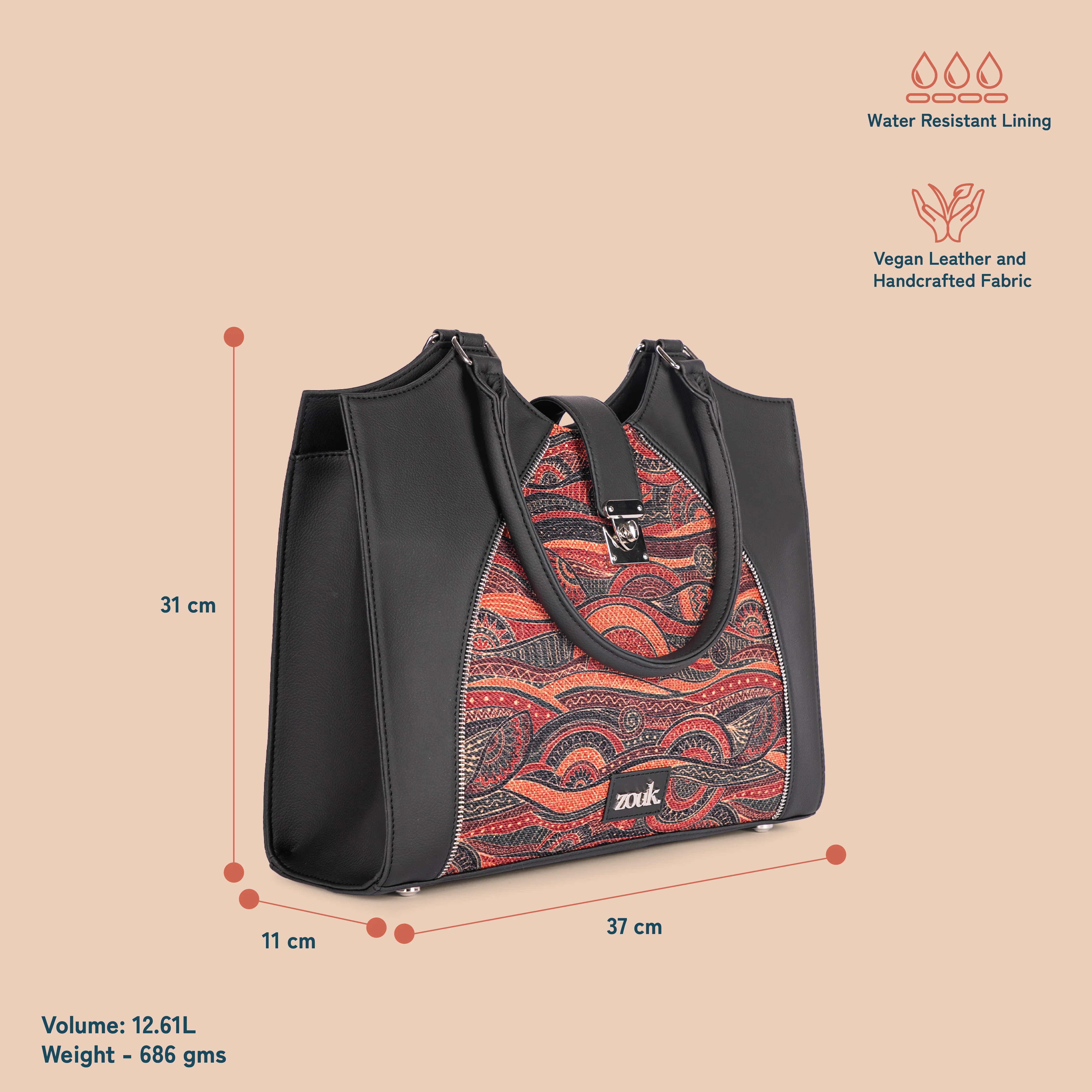 Harriet Office Bag - Pithora Artistry - Image 4