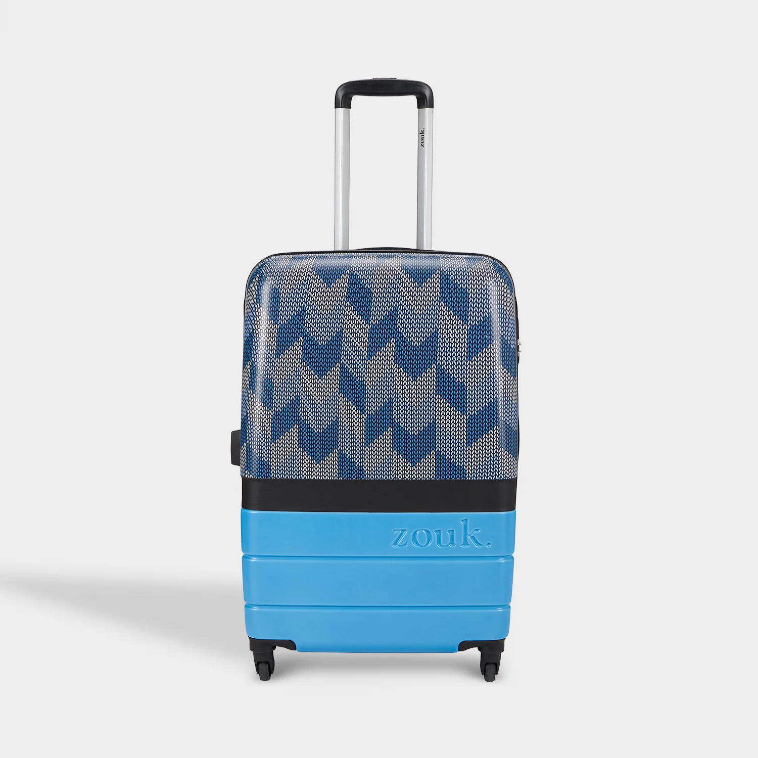 Himachal Chevron Blue Raahi Trolley Bag Combo (Cabin & Large) - Image 2