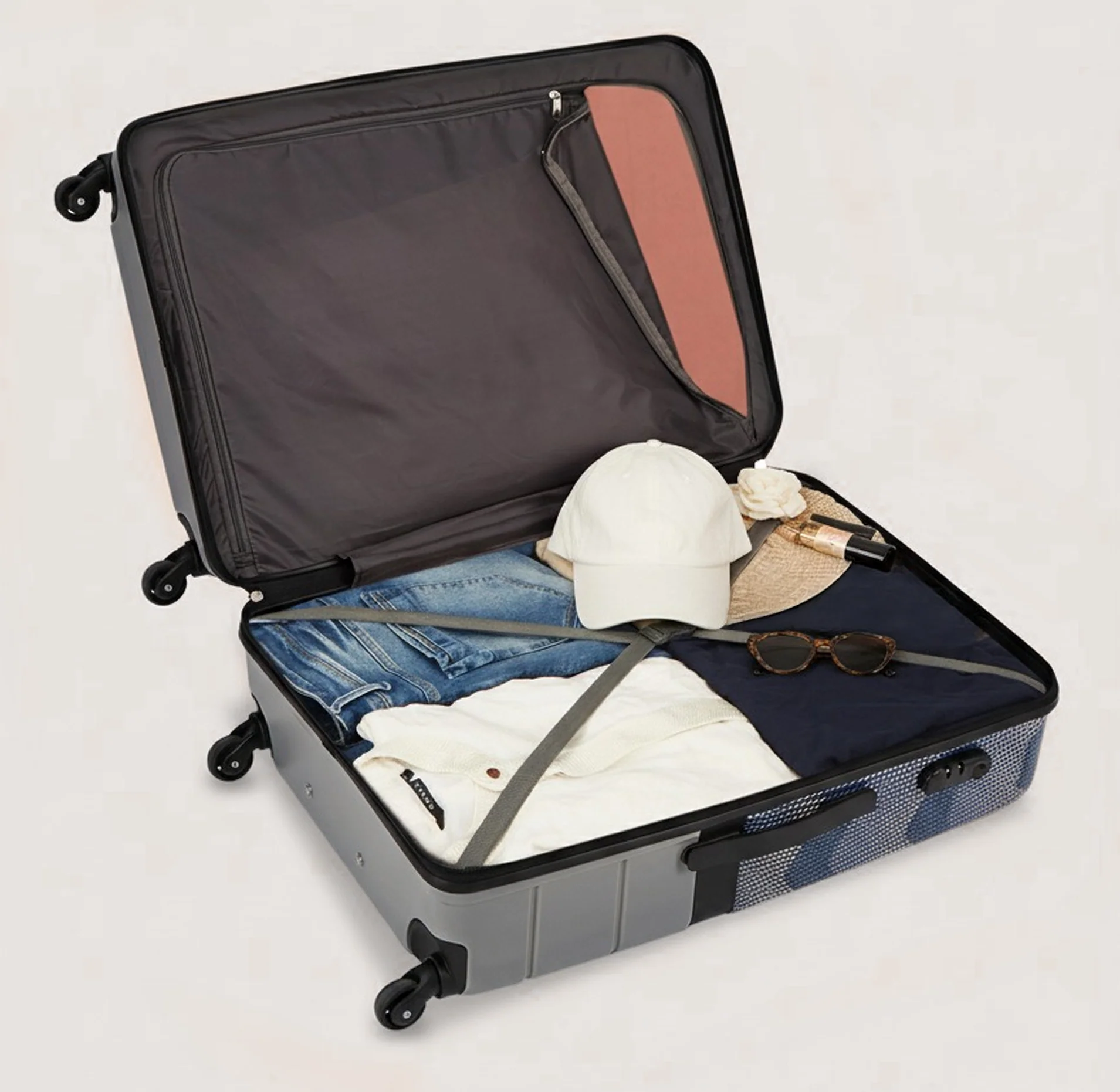 Himachal Chevron Grey Raahi Trolley Bag - Image 10