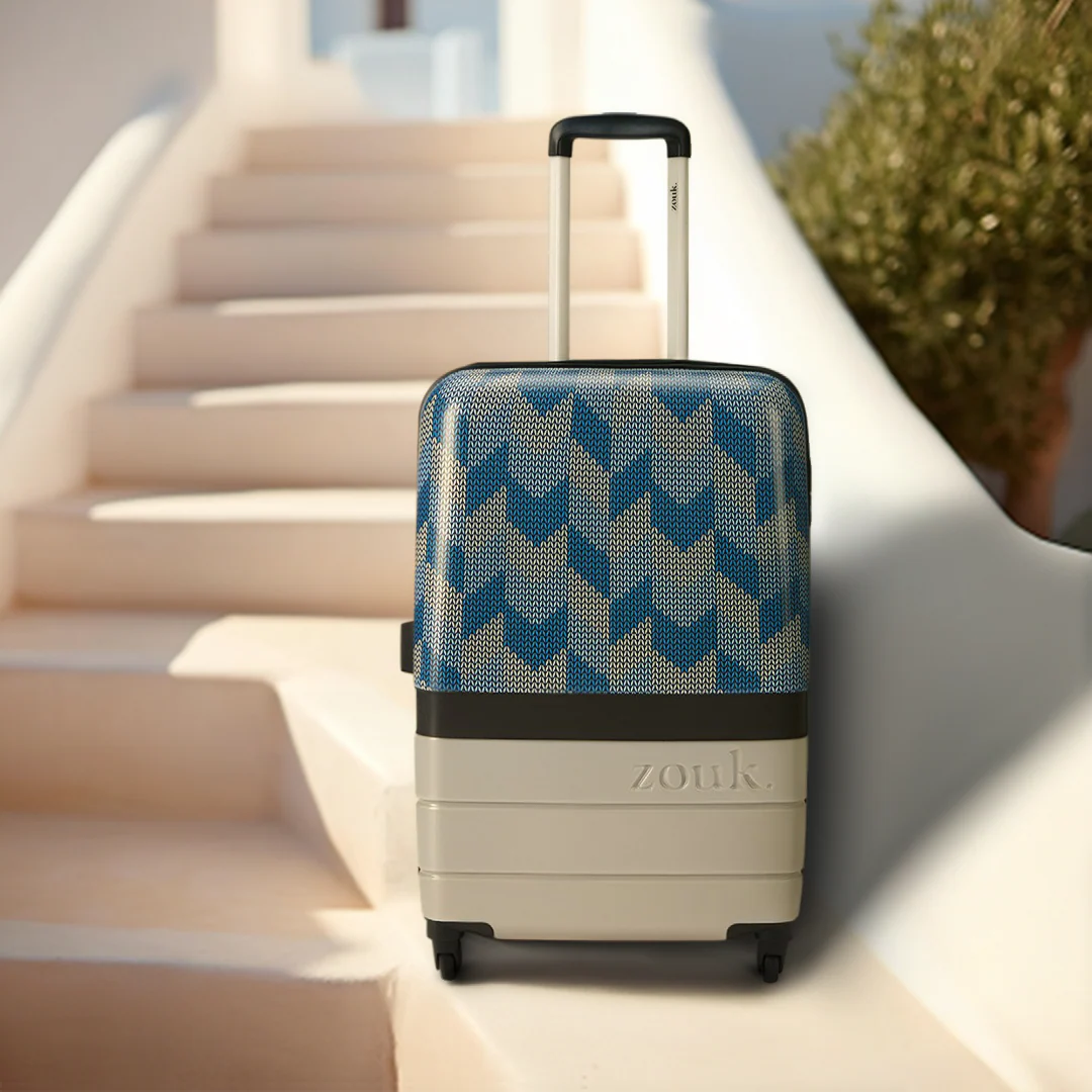Himachal Chevron Grey Raahi Trolley Bag Combo - Image 2