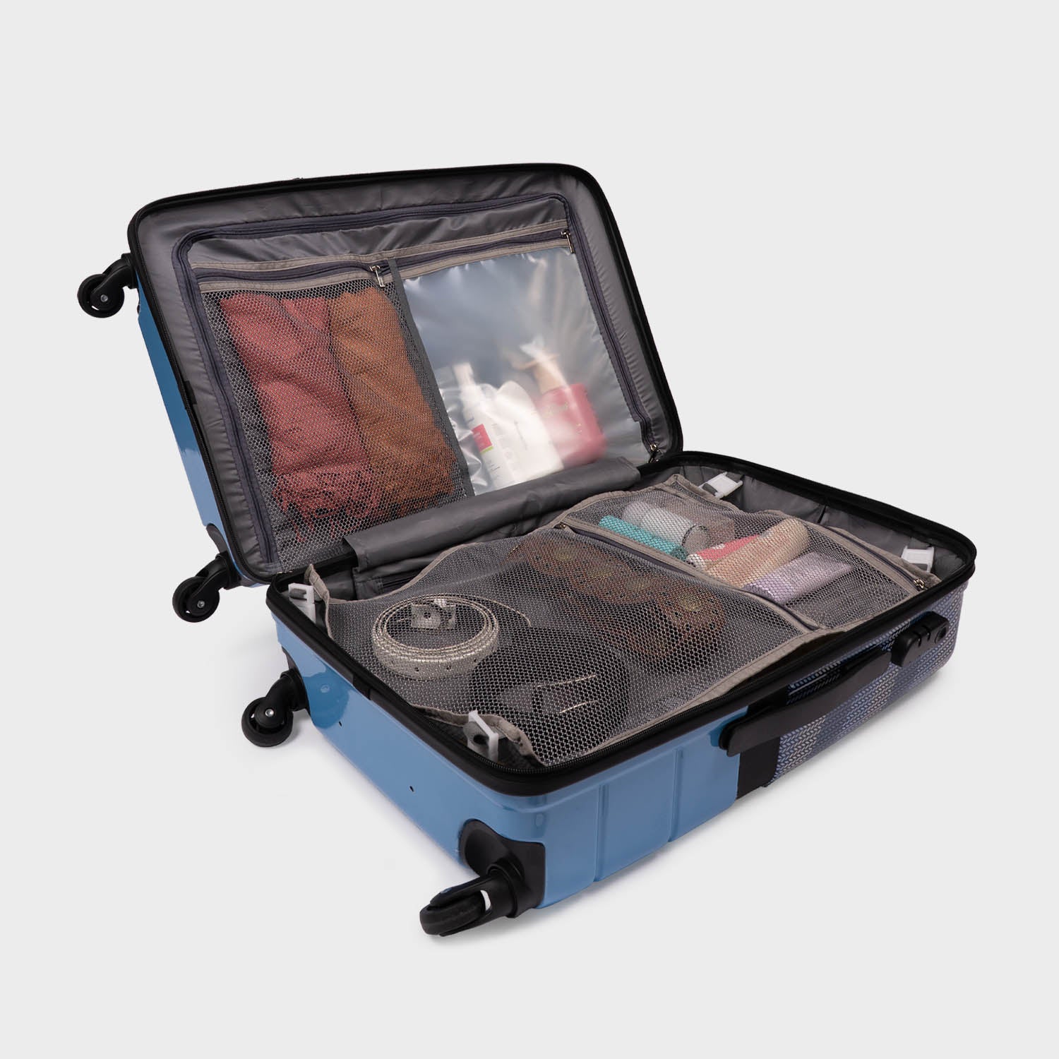 Himachal Chevron Grey Raahi Trolley Bag (Medium) - Image 5