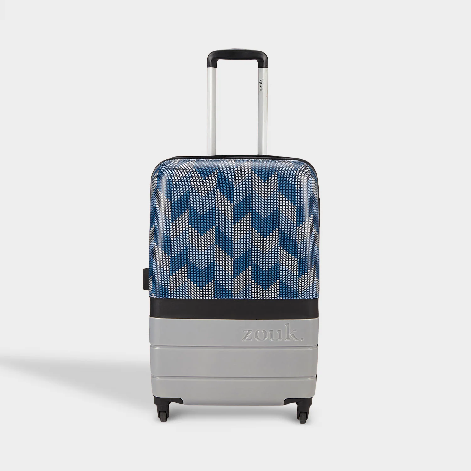 Himachal Chevron Grey Raahi Trolley Bag Combo (Cabin & Large) - Image 3