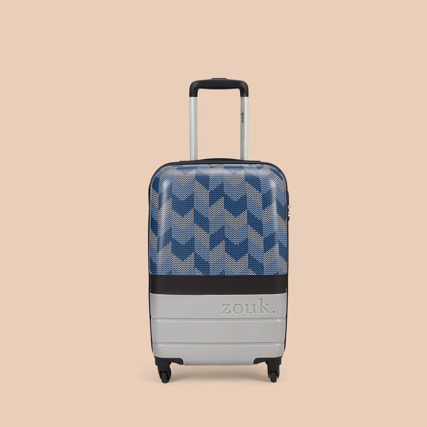 Himachal Chevron Grey Raahi Trolley Bag x Bombay Houndstooth Pro Backpack - Image 2