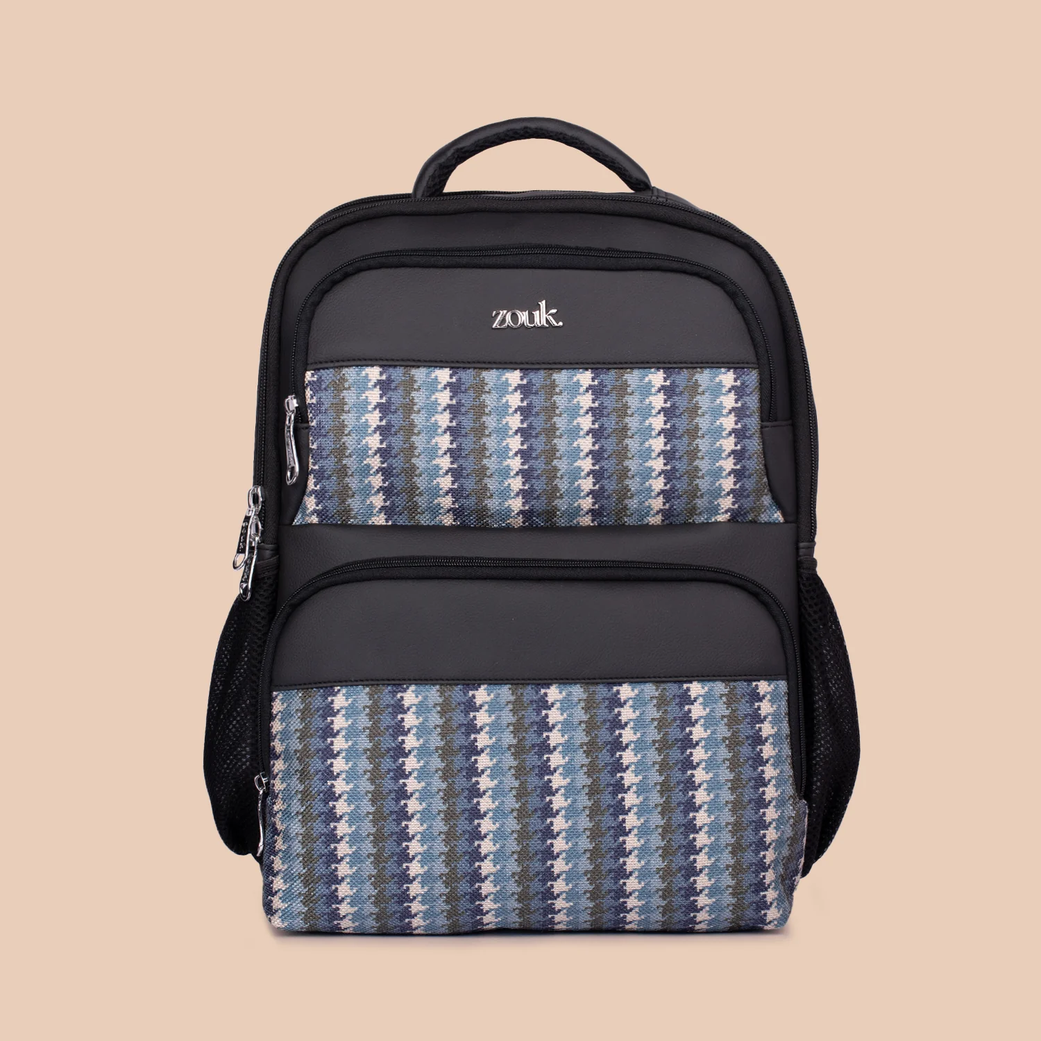 Himachal Chevron Grey Raahi Trolley Bag x Bombay Houndstooth Pro Backpack - Image 6